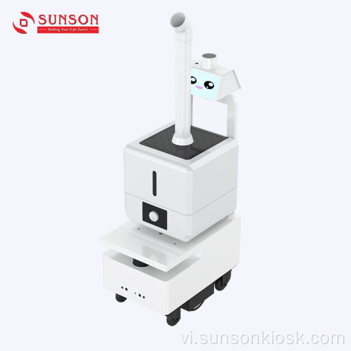 Robot phun sương diệt virus